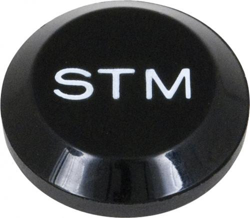 Chicago Faucets 216-228JKNF Chicago Faucets Part: Laboratory Index Button, Black with White Letters, STM (Steam)