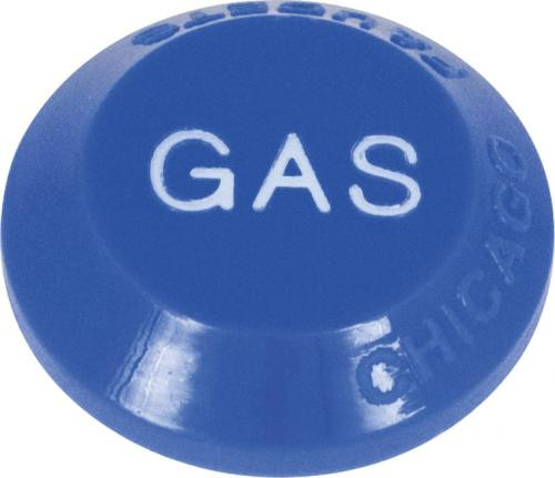 Chicago Faucets 216-328JKNF Chicago Faucets Part: Laboratory Index Button, Dark Blue with White Letters, GAS
