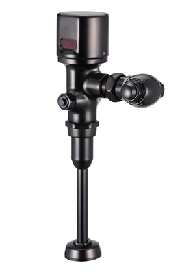 Hydrotek HB8CMB-B1-025 Automatic Battery Operated Flush Valve, 0.25 GPF Urinal, 3/4" Stop and 3/4" Top Spud, Matte Black