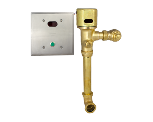 Hydrotek HB8D2B-0125 Automatic Battery Operated Flush Valve, 0.125 GPF (1/8 Gallon per Flush) Urinal, 1" Stop and 1-1/4" Back Spud Concealed