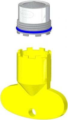 Chicago Faucets 243.146.AB.1 Chicago Faucets Part: Pressure Compensating Softflo Aerator, 1.0 GPM for EQ Series Electronic Faucets