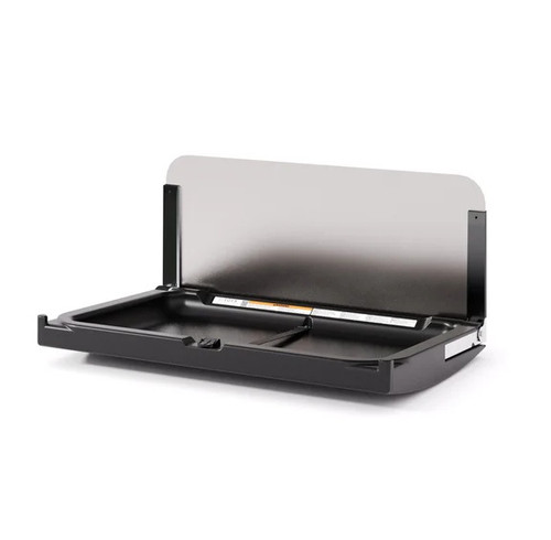 Sova 20HS0302 Element XB Baby Changing Station with Stainless Steel Backsplash, Horizontal, Surface Mount, Black