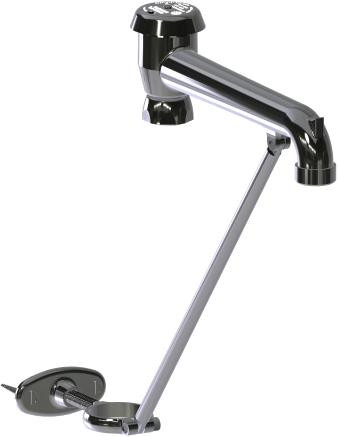 Chicago Faucets 814-SVBJKCP 7-1/2" Rigid Spout with Pail Hook & Pipe Support