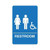 Restroom Sign - Unisex Handicap Accessible, 6" x 9"