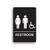 Restroom Sign - Unisex Handicap Accessible, 6" x 9"