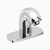 Sloan SF-2100-4 Electronic Pedestal Faucet, Sensor Activated, ADA Compliant, 0.5 GPM Multi-Laminar Spray, Chrome Plated Brass with 4 Inch trimplate for 4 Inch Centerset Sink, with Standard SFP-13 Spray Head, 3362103