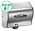 American Dryer EXT7-SS Extreme Air Hand Dryer, ExtremeAir, 540 Watts, No Heat, GreenSpec, LEED, 100-240 Smart Voltage, Adjustable Quiet Levels, Antimicrobial, Stainless Steel Cover, Commercial Hand Dryer