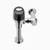 SLOAN 8111-1.28-OR Optima Plus Closet Flushometer, Battery Powered, Sensor Activated, Exposed, Electrical Override, 1.28 GPF