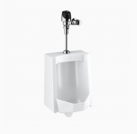 Sloan WEUS-1000.1401 Vitreous China Urinal with Battery Powered, Sensor Activated, ECOS 8186-0.125 Urinal Flushometer