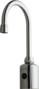 Chicago Faucets 116.103.AB.1T HyTronic Touch Free Programmable Gooseneck Faucet, Single Supply, 0.5 GPM, AC Powered, Less Transformer