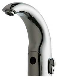 Chicago Faucets 116.222.AB.1T HyTronic Touch Free Programmable Electronic Faucet, Dual Supply, 0.5 GPM, User Adjustable Temperature Control Mixer, Battery Operated