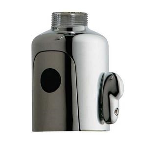 Chicago Faucets 116.423.AB.1T HyTronic Touch Free Programmable Electronic Faucet, Dual Supply, User Adjustable Temperature Control Mixer, Battery Operated, Less Spout