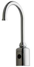 Chicago Faucets 116.427.AB.1T HyTronic Touch Free Programmable Gooseneck Faucet, Single Supply, 1.5 GPM, AC Powered, Less Transformer