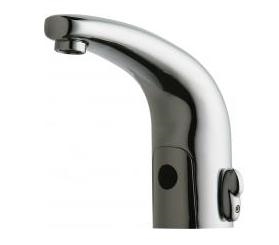 Chicago Faucets 116.593.AB.1T HyTronic Traditional Touch Free Programmable Electronic Faucet, Dual Supply, Antimicrobial Outlet 1.5 GPM, User Adjustable Temperature Control Mixer, AC Powered, Less Transformer, Patient Care