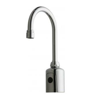 Chicago Faucets 116.595.AB.1T HyTronic Touch Free Programmable Gooseneck Electronic Faucet, Single Supply, 2.2 GPM, AC Powered, Less Transformer, Patient Care