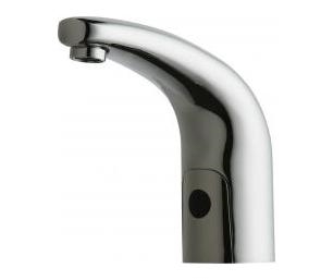 Chicago Faucets 116.614.AB.1T HyTronic Traditional Touch Free Programmable Electronic Faucet, Dual Supply, 1.5 GPM Antimicrobial Outlet, Concealed Internal Temperature Control Mixer, Battery Operated, Patient Care