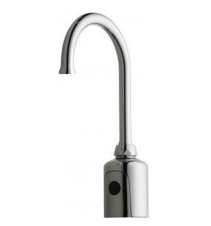 Chicago Faucets 116.616.AB.1T HyTronic Touch Free Programmable Gooseneck Electronic Faucet, Dual Supply, 2.5 GPM, Concealed Internal Temperature Control Mixer, AC Powered, Less Transformer, Patient Care