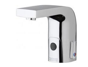 Chicago Faucets 116.870.AB.1T HyTronic Edge Touch Free Programmable Electronic Faucet, Dual Supply, 1.5 GPM, User Adjustable Temperature Control Mixer, Battery Operated