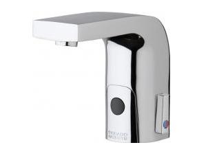 Chicago Faucets 116.878.AB.1T HyTronic Edge Touch Free Programmable Electronic Faucet, Dual Supply, 0.5 GPM, User Adjustable Temperature Control Mixer, Battery Operated