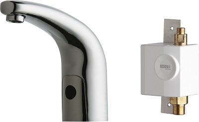 Chicago Faucets 116.951.AB.1T HyTronic Traditional Touch Free Programmable Electronic Faucet, Single Supply, 0.5 GPM, Self Sustaining Power System
