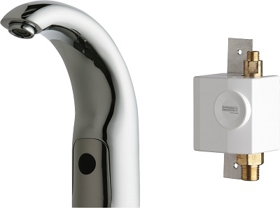 Chicago Faucets 116.952.AB.1T HyTronic Contemporary Touch Free Programmable Electronic Faucet, Single Supply, 0.5 GPM, Self Sustaining Power System