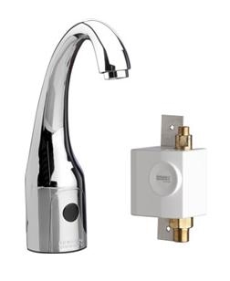 Chicago Faucets 116.957.AB.1T HyTronic Curve Touch Free Programmable Electronic Faucet, Single Supply, 0.5 GPM, Self Sustaining Power System