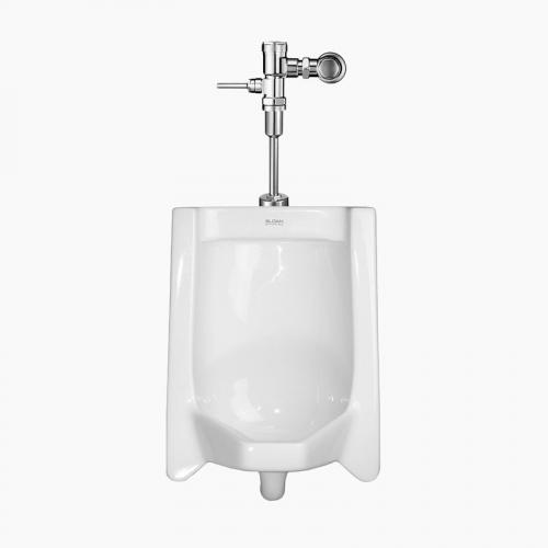 Sloan WEUS-1205.1004 Vitreous China Retrofit Urinal with Exposed, Manual, GEM-2 186-0.5 Urinal Flushometer