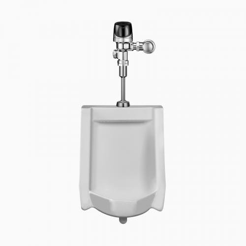 Sloan WEUS-1205.1410 Vitreous China Retrofit Urinal with Battery Powered, Sensor Activated, Sloan ECOS 8186-0.5 Urinal Flushometer