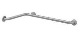 Gamco 125S-10 Horizontal Tub Grab Bar with Snap Flange, 1-1/4" Diameter, Stainless Steel with Satin Finish, 20" x 40"