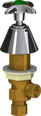Chicago Faucets LRV-W3-A1A Laboratory Remote Concealed Water Valve, 2-1/2" Metal Cross Handle, Button Indexed CW