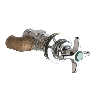 Chicago Faucets 1323-ABCP Remote Control Concealed Water Valve, 2-1/2" Metal Cross Handle, Button Indexed CW