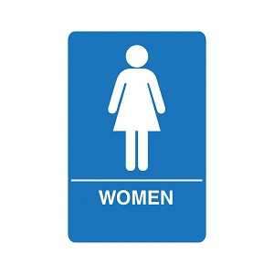 ADA Restroom Sign - Women, 6" x 9"