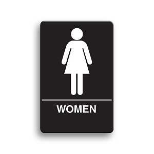 ADA Restroom Sign - Women, 6" x 9"