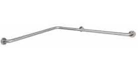 Gamco 150S-50 Two Way Wheelchair Grab Bar with Snap Flange, 1-1/2" Diameter, Stainless Steel with Satin Finish, 50" x 36"