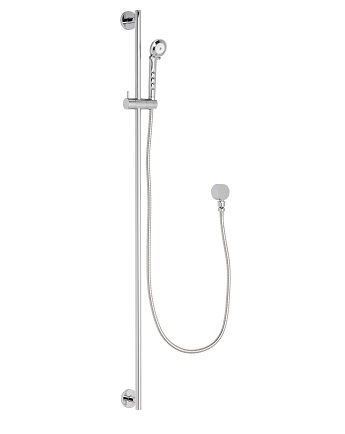 Chicago Faucets 153-ACP Wall Mounted 2.5 GPM Hand Spray with 69" Stainless Steel Hose and 48" Slide Bar