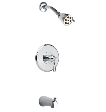 Chicago Faucets 1905-TK600CP Tub and Shower Trim Kit with Shower Head and Diverter Tub Spout
