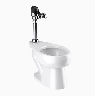 Sloan WETS-2000.1201 Vitreous China Toilet Fixture with Solar Powered, Sensor Activated SOLIS 8111-1.28 Closet Flushometer