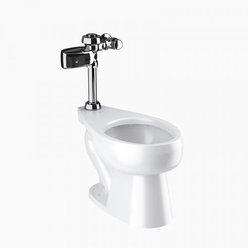 Sloan WETS-2000.1403 Vitreous China Toilet Fixture with Exposed, Sensor Activated, Royal OPTIMA Plus SMOOTH 111-1.28 Closet Flushometer