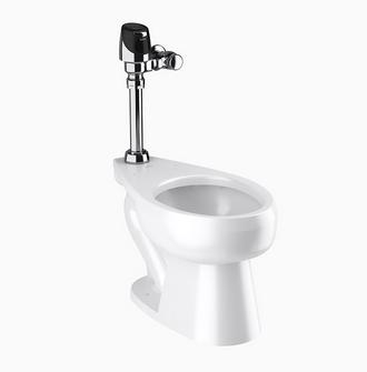 Sloan WETS-2001.1201 Vitreous China Toilet Fixture with Solar Powered, Sensor Activated, Solis 8111-1.1 Flushometer