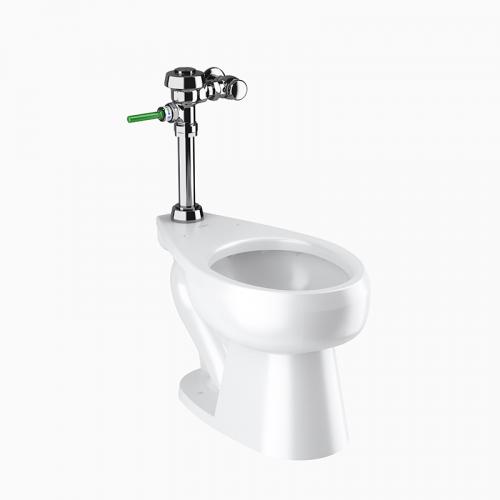 Sloan WETS-2002.1002 Vitreous China Toilet Fixture with Exposed, Manual, WES 111-1.6/1.1 Dual Flush Closet Flushometer
