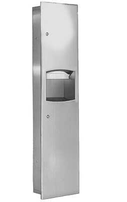 Bradley 2017 Recessed Paper Towel Dispenser / Waste Receptacle, 4.9 Gallon, Stainless Steel