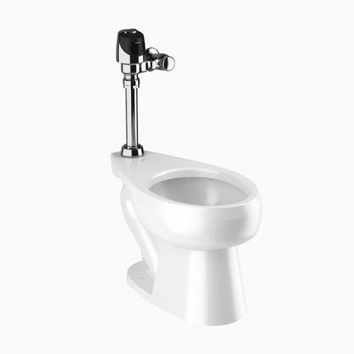 Sloan WETS-2021.1101 Vitreous China Floor Mount Toilet Fixture with Battery Powered, Sensor Activated, ECOS 8111-1.1 Flushometer