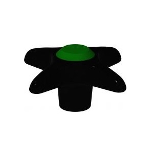 Chicago Faucets 205-CWJKNF Chicago Faucets Part: 2-1/2" Plastic Cross Handle, Tapered Square Broach, CW Button