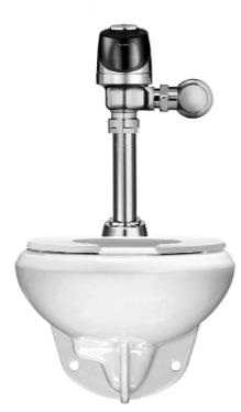 Sloan WETS-2050.1401 Wall Hung Toilet Fixture with Exposed, Battery Powered, Sensor Activated, G2 OPTIMA Plus 8111-1.28 Closet Flushometer (Model is discontinued, alternative model is WETS-2450.1401 (24501401))