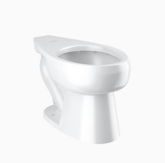 Sloan ST-2039 Vitreous China ADA Compliant Rear Spud Floor Mount Universal Water Closet, 1.1 to 1.6 GPF, Toilet Bowl Only