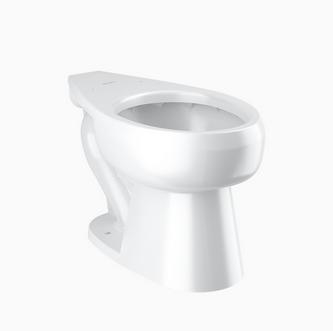 Sloan ST-2039-STG Vitreous China Floor Mount Rear Spud ADA Water Closet with SloanTec Glaze, Universal 1.1 to 1.6 GPF, Toilet Bowl Only