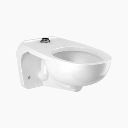 Sloan ST-2459-STG Vitreous China Wall Hung Top Spud Water Closet with SloanTec Glaze, Universal 1.1 to 1.6 GPF, Toilet Bowl Only