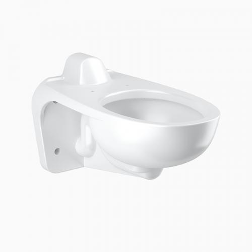 Sloan ST-2469-STG Vitreous China Wall Hung Rear Spud Water Closet with SloanTec Glaze, Universal 1.1 to 1.6 GPF, Toilet Bowl Only