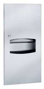 Bradley 2297 Recessed Towel Dispenser and Waste Receptacle, 1.7 Gallon