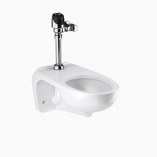 Sloan WETS-2451.1101 Wall Hung Vitreous China Toilet Fixture with Sensor Activated ECOS 8111-1.1 Closet Flushometer
